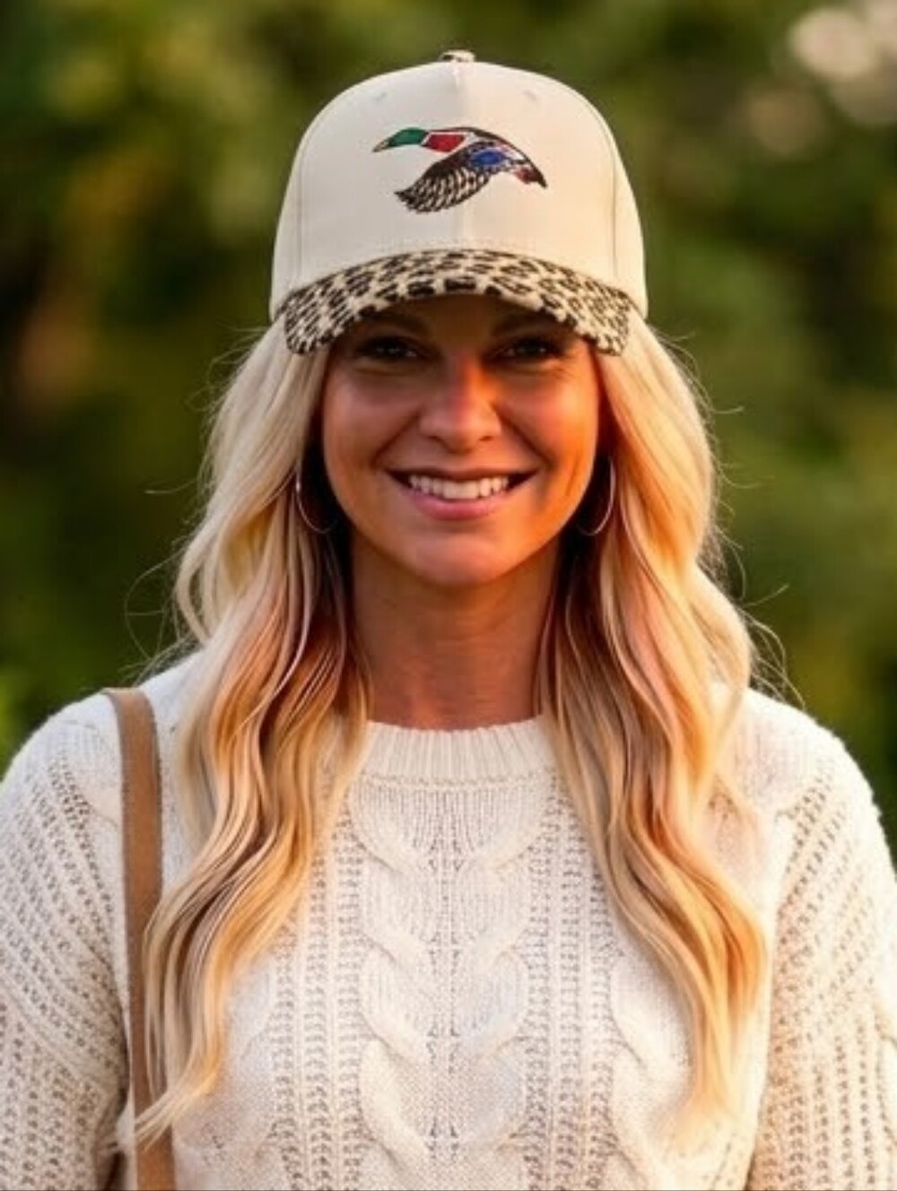 Mallard Duck Leopard Brim Baseball Cap | Cottagecore Hunting Style Hat